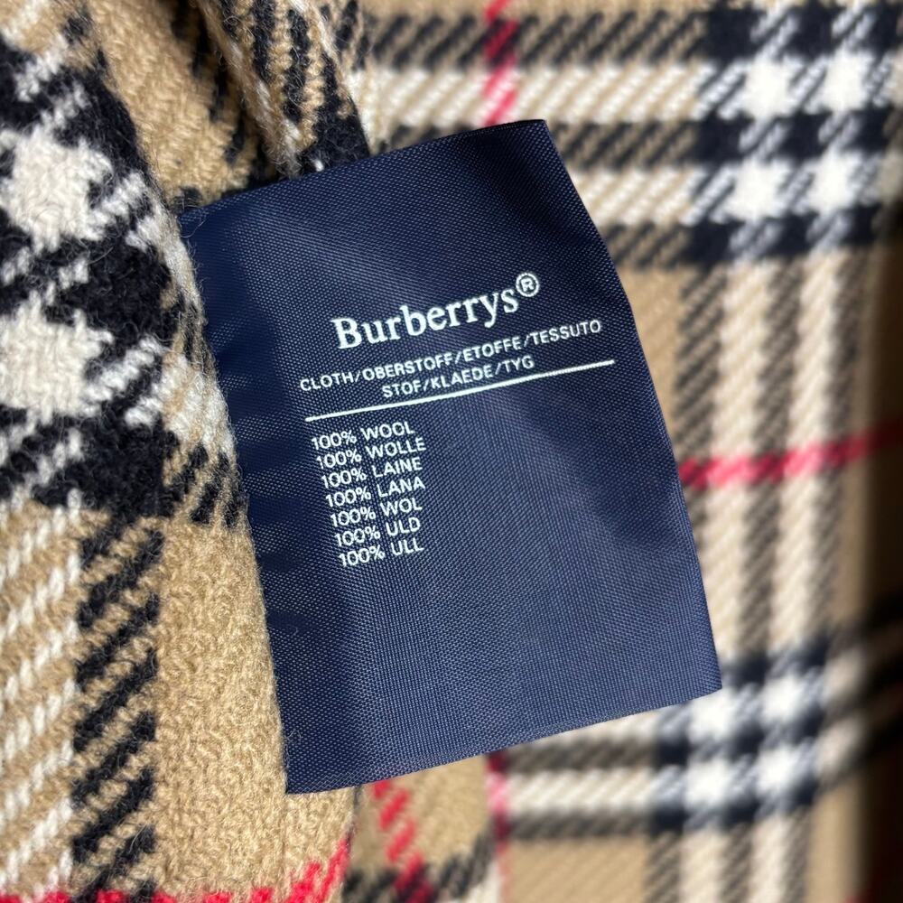 Burberry Belted Trench Coat with Plaid 100% Wool Lining & Collar in Honey - Picture 14 of 16